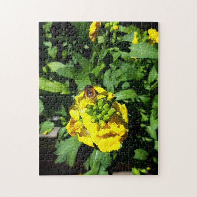 Bee on Yellow Flowers Jigsaw Puzzle (Vertical)