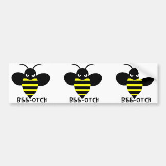 Bee-otch stickers black wings