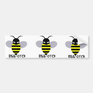 Bee-otch stickers gray wings