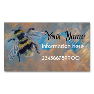 bee painting Magnetic business card