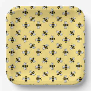 Bee Paper Plates, Honey Bee Party Plate