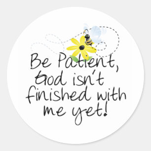 Bee Patient Classic Round Sticker