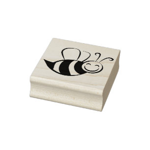 Bee Pattern Print Rubber Stamp 