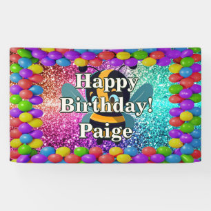 Bee Personalised character birthday banner