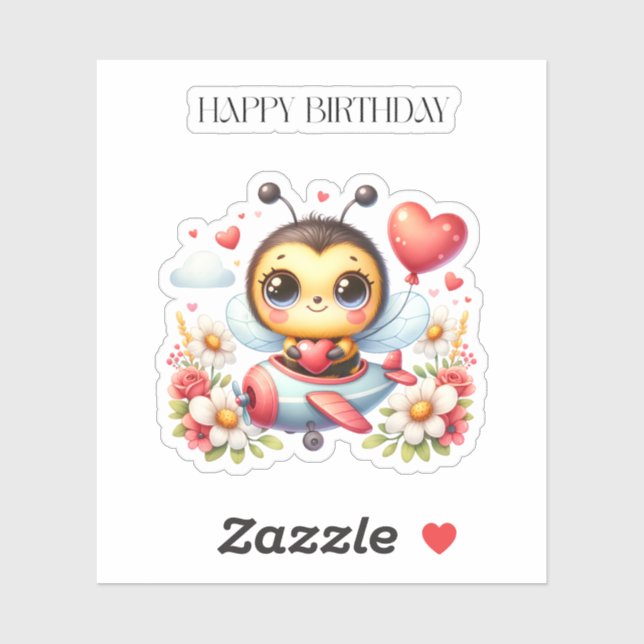 Bee Pilot Birthday (Sheet)