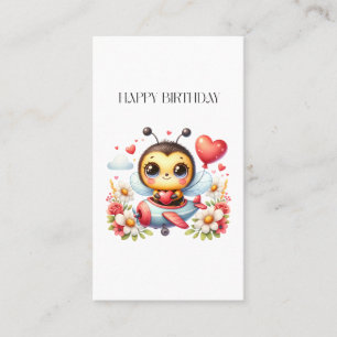 Bee Pilot Birthday Business Card