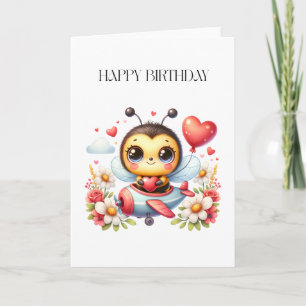Bee Pilot Birthday Card