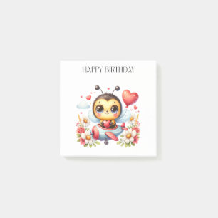 Bee Pilot Birthday Post-it Notes