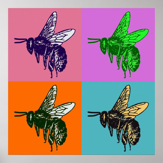 Bee Pop Art Poster (Front)
