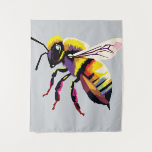 Bee pop art tapestry