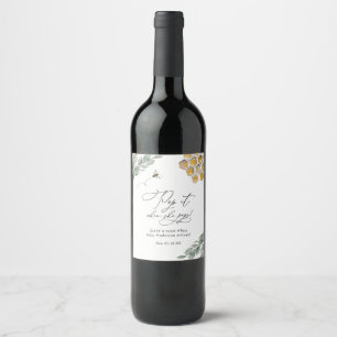 Bee Pop it when She Pops Baby Shower Gift Tags Wine Label