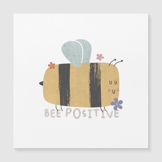 Bee Positive - Cute Bee Pun Note (Front)