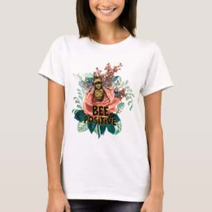 Bee Positive Floral Vibes T-Shirt