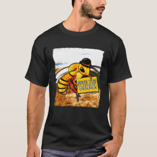 Bee Prin Save The Bees  Environmentalis T-Shirt