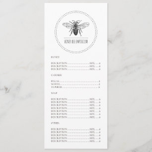 Bee Products Business Menu
