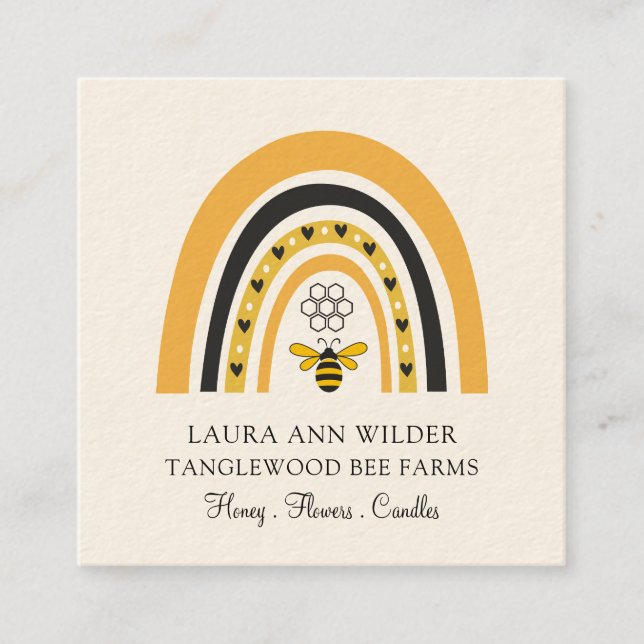 Bee Rainbow Honey Products  Business Card (Front)