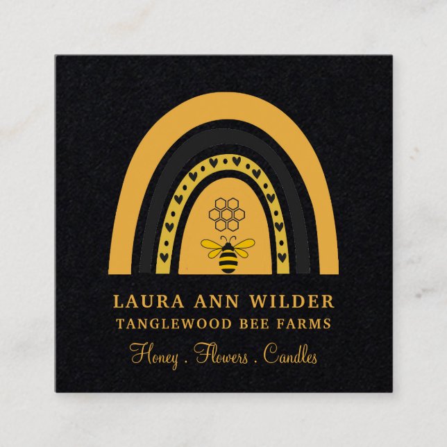 Bee Rainbow Honey Products  Business Card (Front)