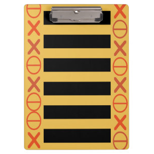 Bee Red Code Strings Black Stripes on any Colour Clipboard