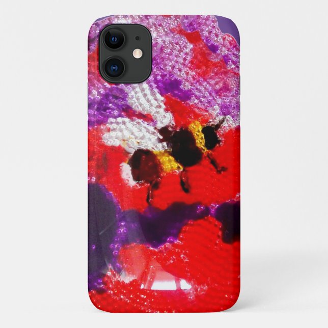 Bee Red Purple Colourful Case-Mate iPhone Case (Back)