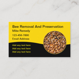 Bee Removal Service And Keeper Business Card
