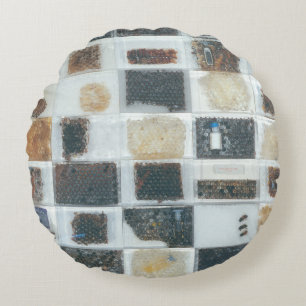 Bee resin casts round cushion
