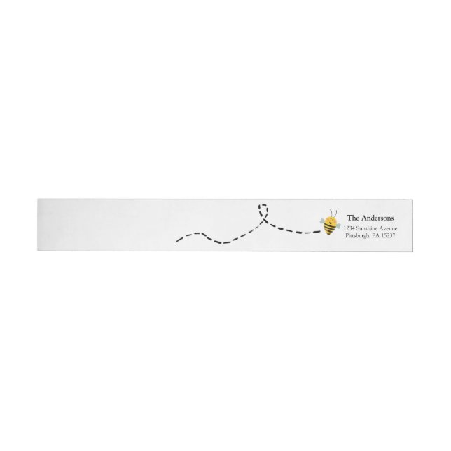Bee return address label (Individual)