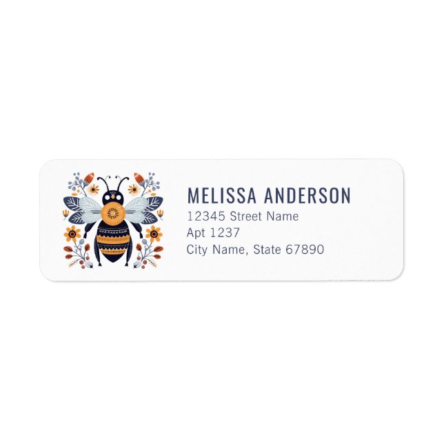 Bee Return Address Labels (Front)
