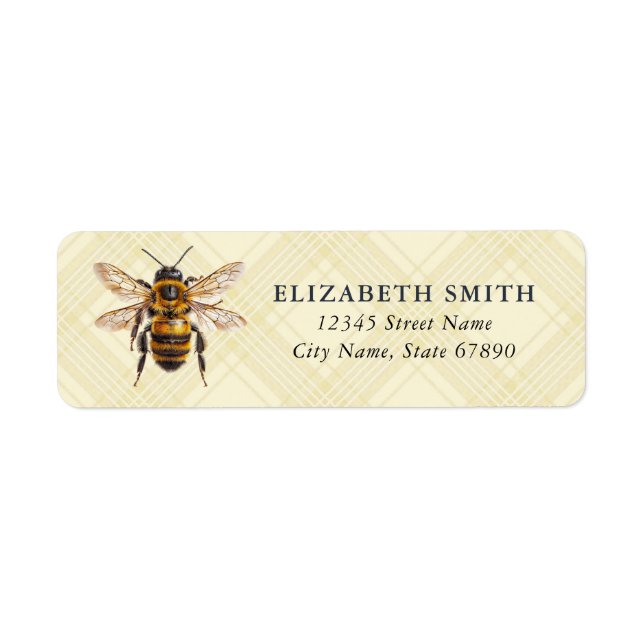 Bee Return Address Labels (Front)