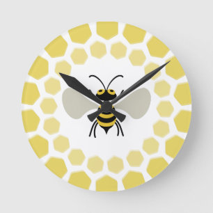 Bee Round Clock