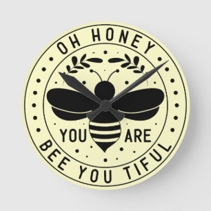 Bee Round Clock