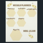 Bee School Planner Unit Study Lesson Plan Flyer<br><div class="desc">Weekly Lesson Plan with Bee Theme</div>