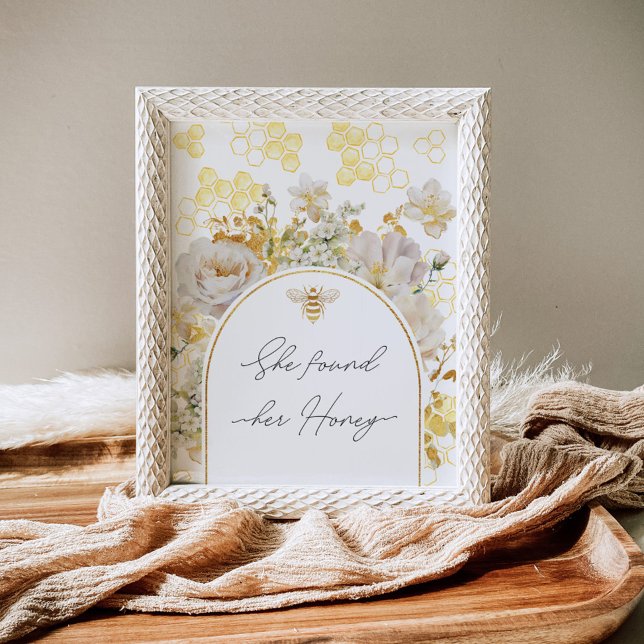 Bee she found her honey bridal shower poster (Creator Uploaded)