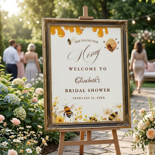 Bee she found her honey Bridal shower welcome sign