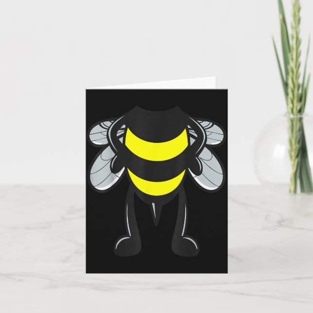 Bee Shirt Adult Men Women Kids Bumblebee Costume  Card (Front)