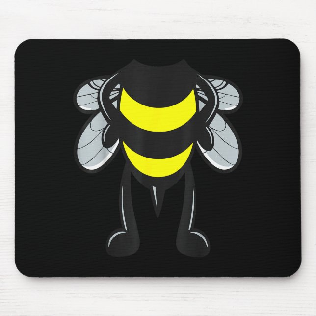 Bee Shirt Adult Men Women Kids Bumblebee Costume  Mouse Mat (Front)