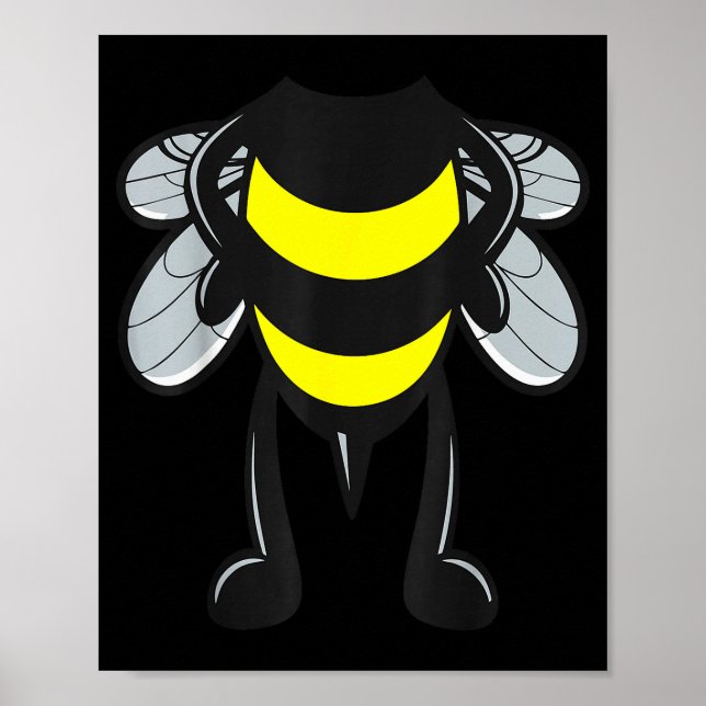 Bee Shirt Adult Men Women Kids Bumblebee Costume  Poster (Front)
