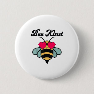 Bee-shirt Girls Bumble Bee Kind Toddler Kids Cute  6 Cm Round Badge