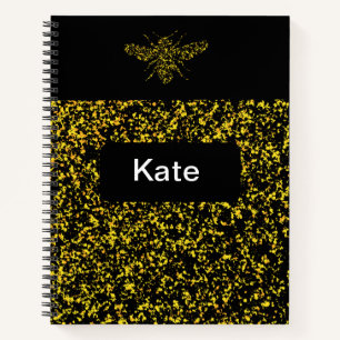 Bee Splattered Paint Notebook