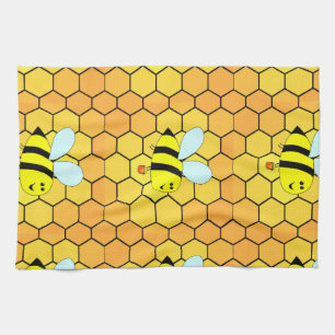 Bee spring design  short table runner tea towel