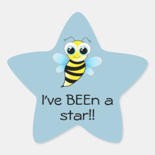 Bee Star Sticker