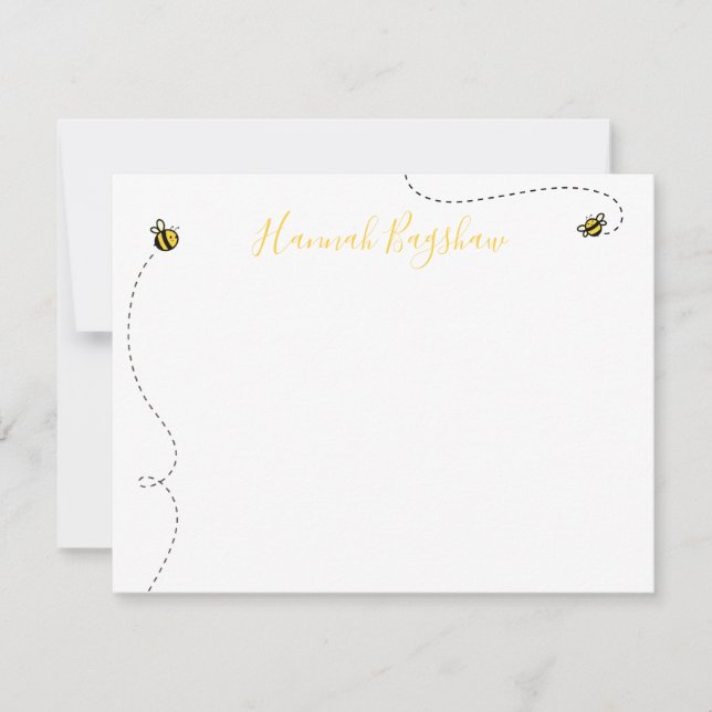 Bee Stationery Set Card (Front)