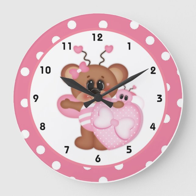 Bee Still My Heart Valentine's Day Clock d9 (Front)