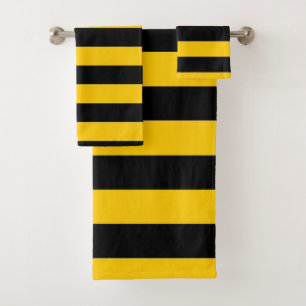 Bee Stripe Design Bath Towel Set