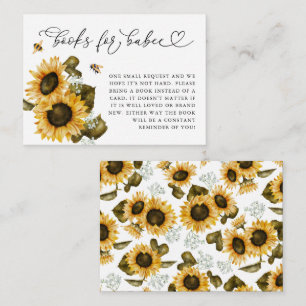 Bee Sunflower Book Request Enclosure Card