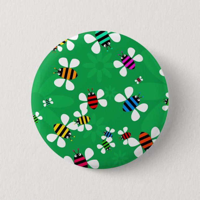 Bee Swarm 6 Cm Round Badge (Front)