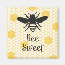 Bee Sweet Square Magnet 2in