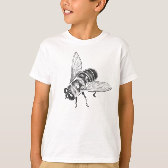 Bee T-shirt Kid's Insect Art Shirt Kid's Bug Shirt (Front)