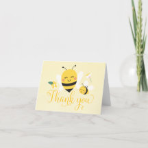 Bee Thank You Card for Baby Shower