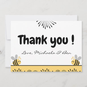 Bee thank you cards Sweet as can bee Baby shower