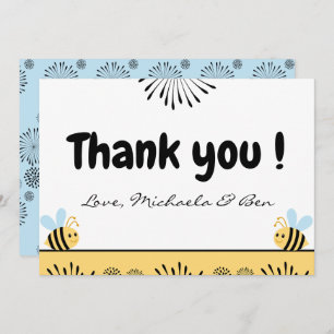 Bee thank you cards Sweet as can bee Baby shower